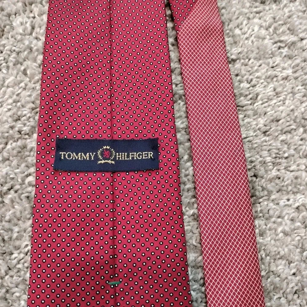Vintage 2-Pack Tommy Hilfiger Silk Red and Gold Men's Ties